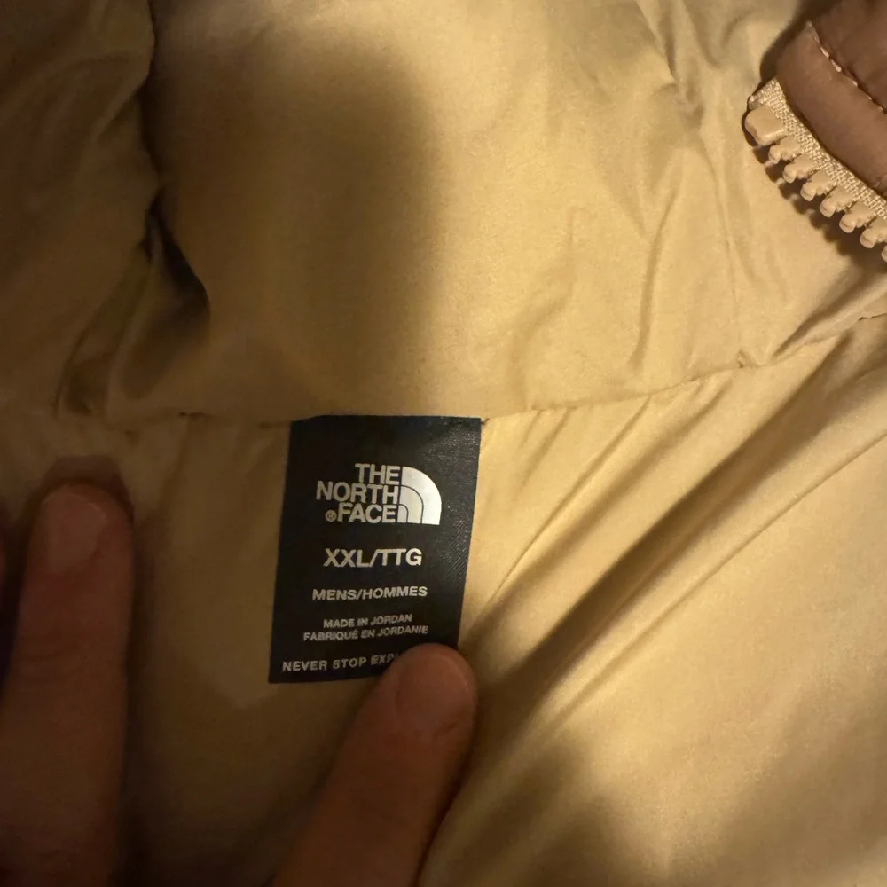 The North Face Men's Beige and Brown Puffer Jacket